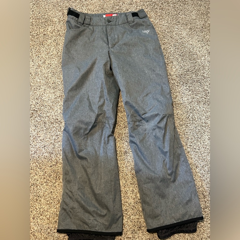 Gray Snow Pants Womens Small Skiing Snowboarding Orage Waterproof Adjustable